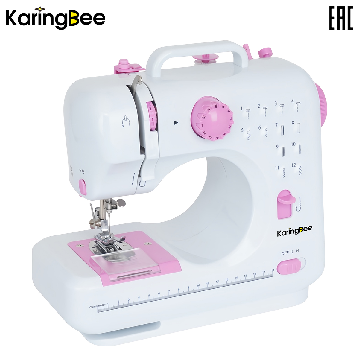 Швейная машина Karingbee FHSM-505 белый, розовый швейная машина karingbee fhsm 505 белый