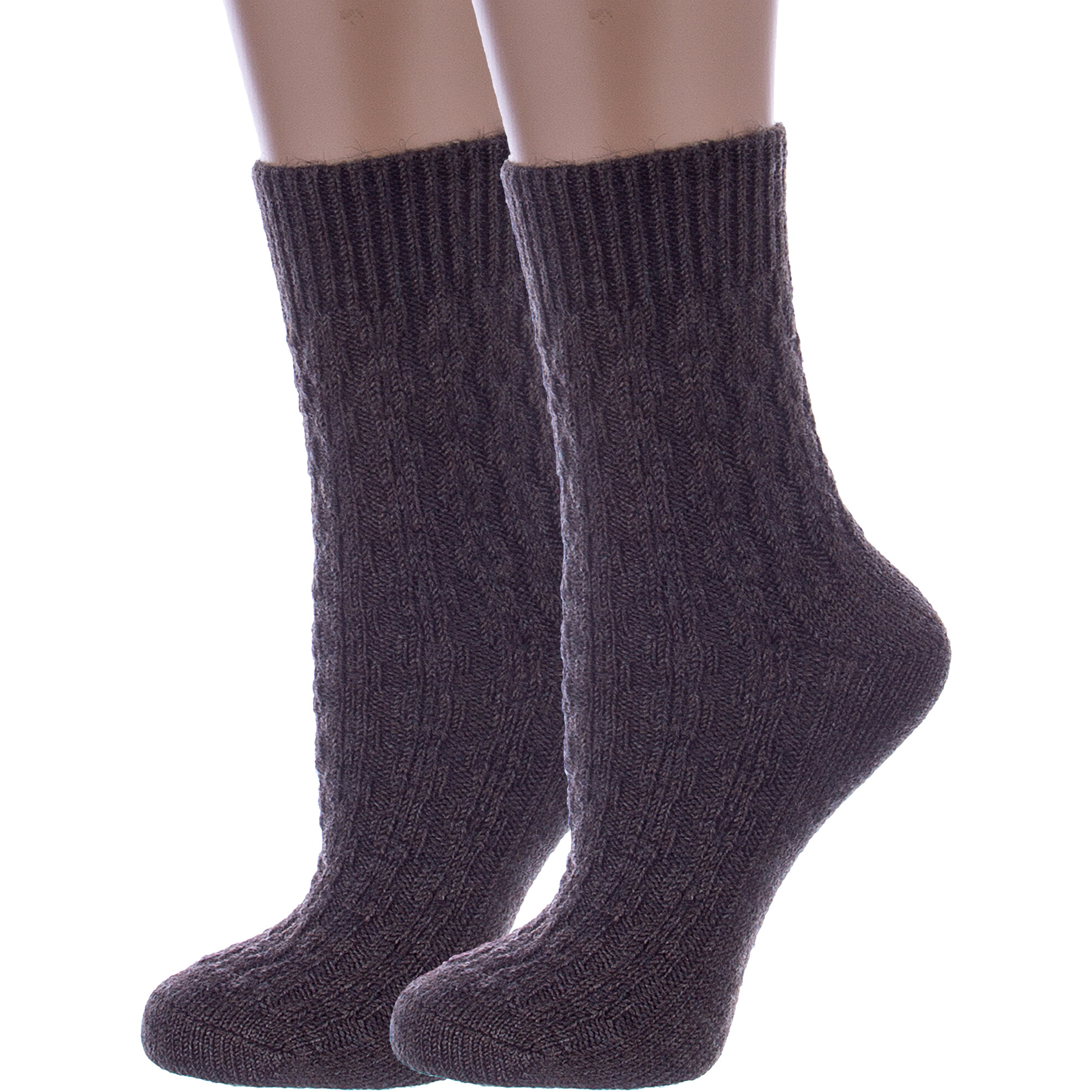Комплект носков женских Rusocks 2-Ж-185 коричневых 25 2 пары