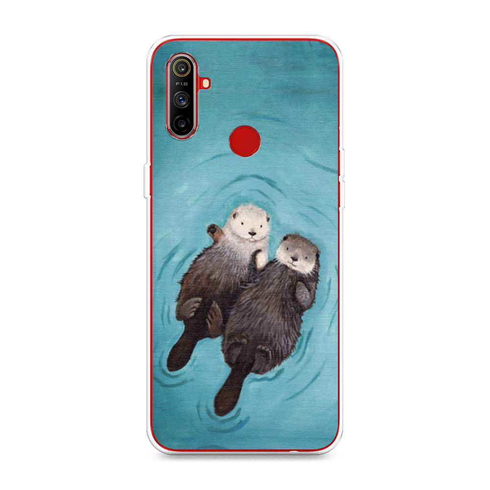

Чехол Awog на Realme C3 "Парочка бобров", Разноцветный, 253050-10