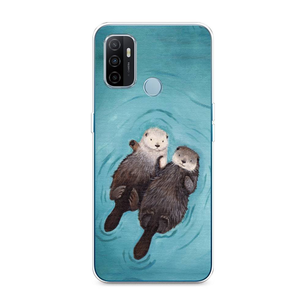 

Чехол Awog на Oppo A53 "Парочка бобров", Разноцветный, 254350-10