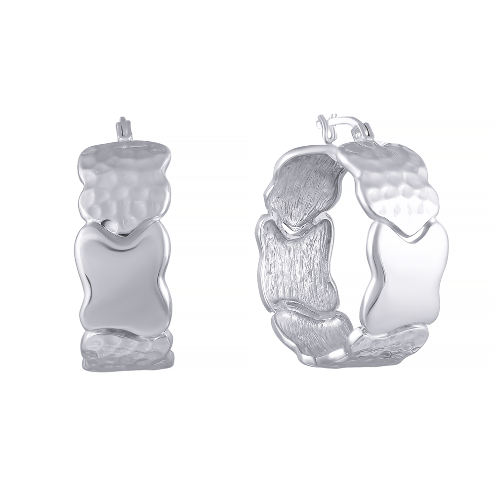 

Серьги конго из серебра JV CEC3856X_SR_WG, CEC3856X_SR_WG