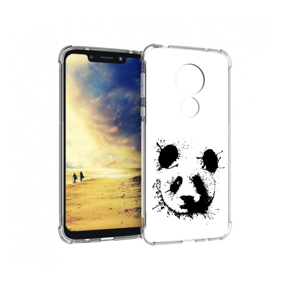

Чехол MyPads Tocco для Motorola G7 Power клякса-панда (PT227059.362.389), Прозрачный, Tocco