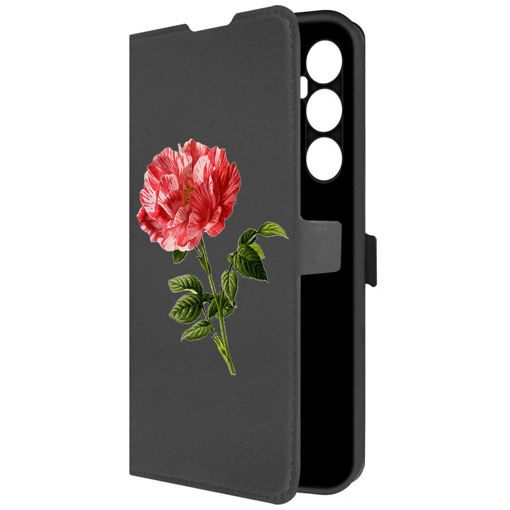 

Чехол Krutoff для Realme C65 Рисованная роза, Черный