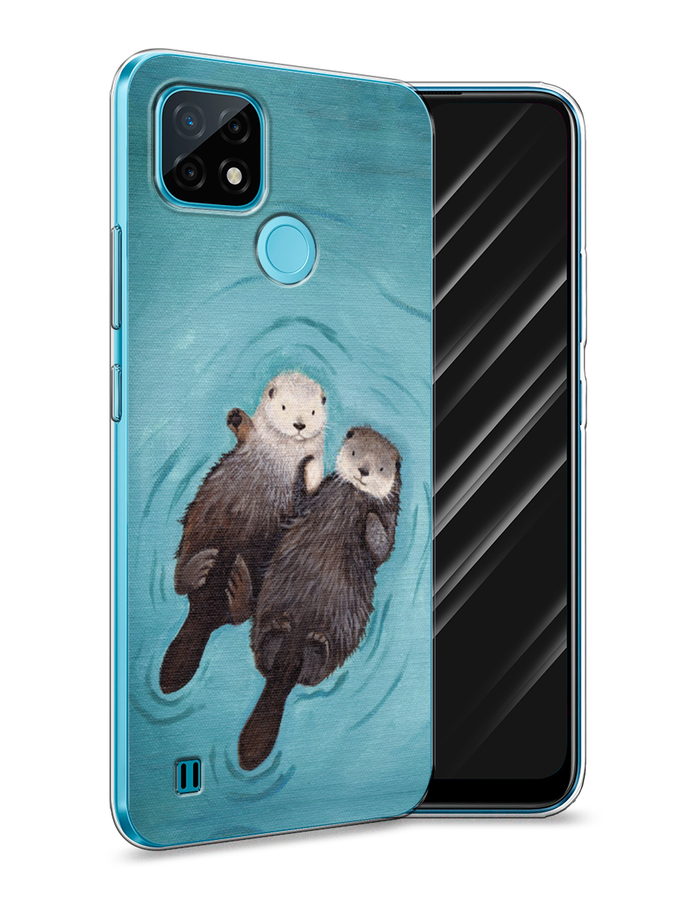

Чехол Awog на Realme C21 "Парочка бобров", Разноцветный, 254950-10