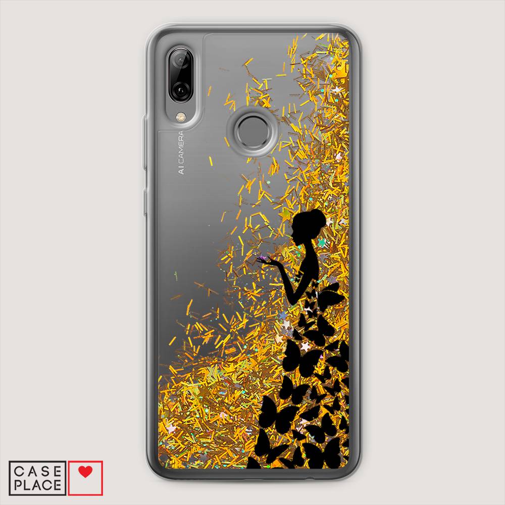 фото Чехол awog "дама в бабочках" для huawei p smart 2019
