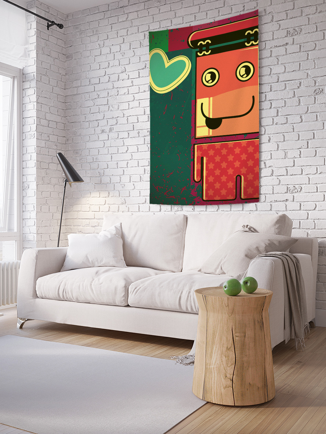 

Вертикальное фотопанно на стену JoyArty Монстрик с сердцем 150x200 см, Монстрик с сердцем