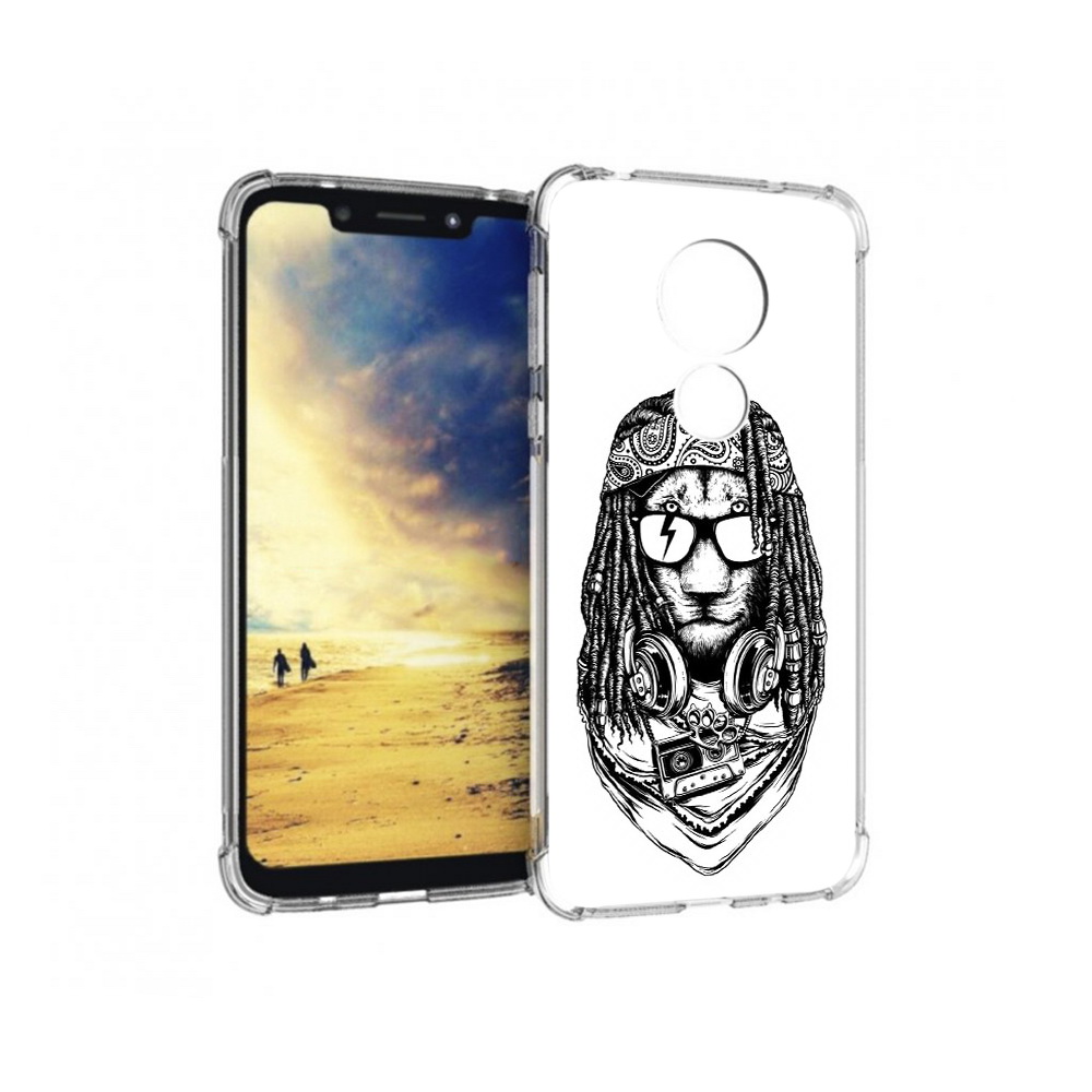 

Чехол MyPads Tocco для Motorola G7 Power дреды льва (PT227059.362.338), Прозрачный, Tocco
