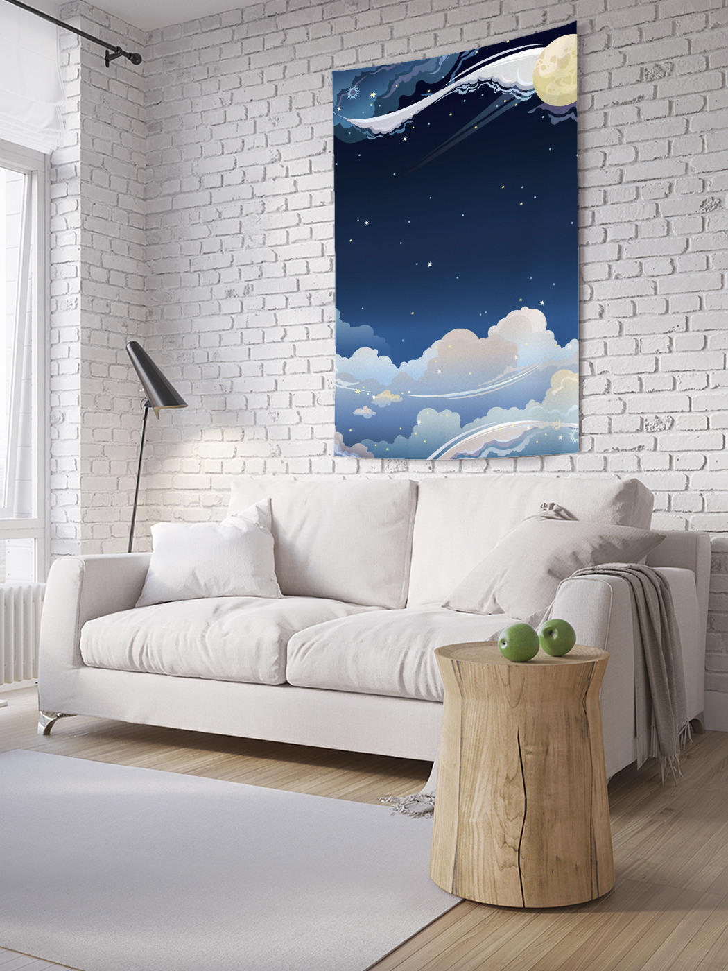 

Вертикальное фотопанно на стену JoyArty Полуночные облака 150x200 см, Полуночные облака