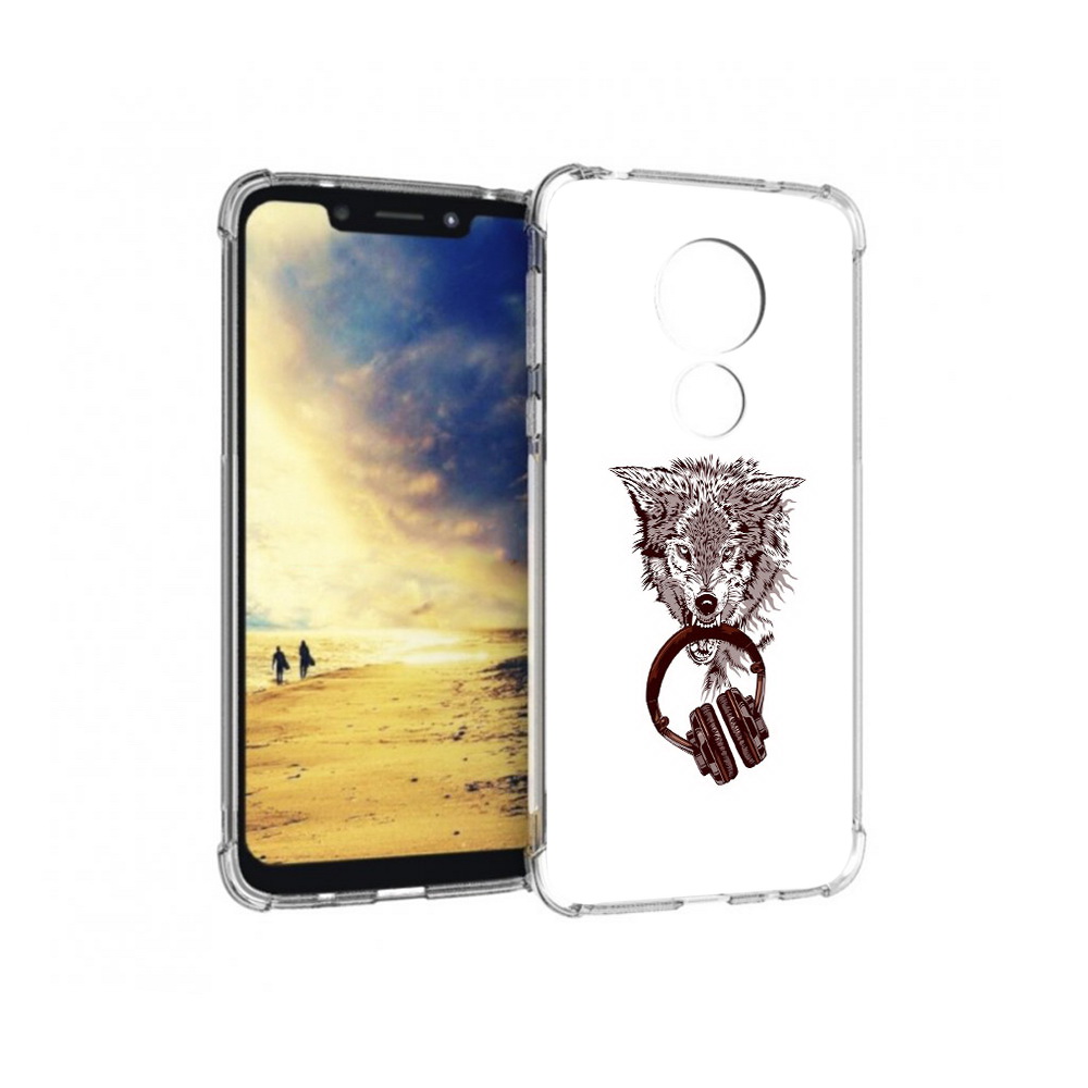 

Чехол MyPads Tocco для Motorola G7 Power дикий волк (PT227059.362.325), Прозрачный, Tocco