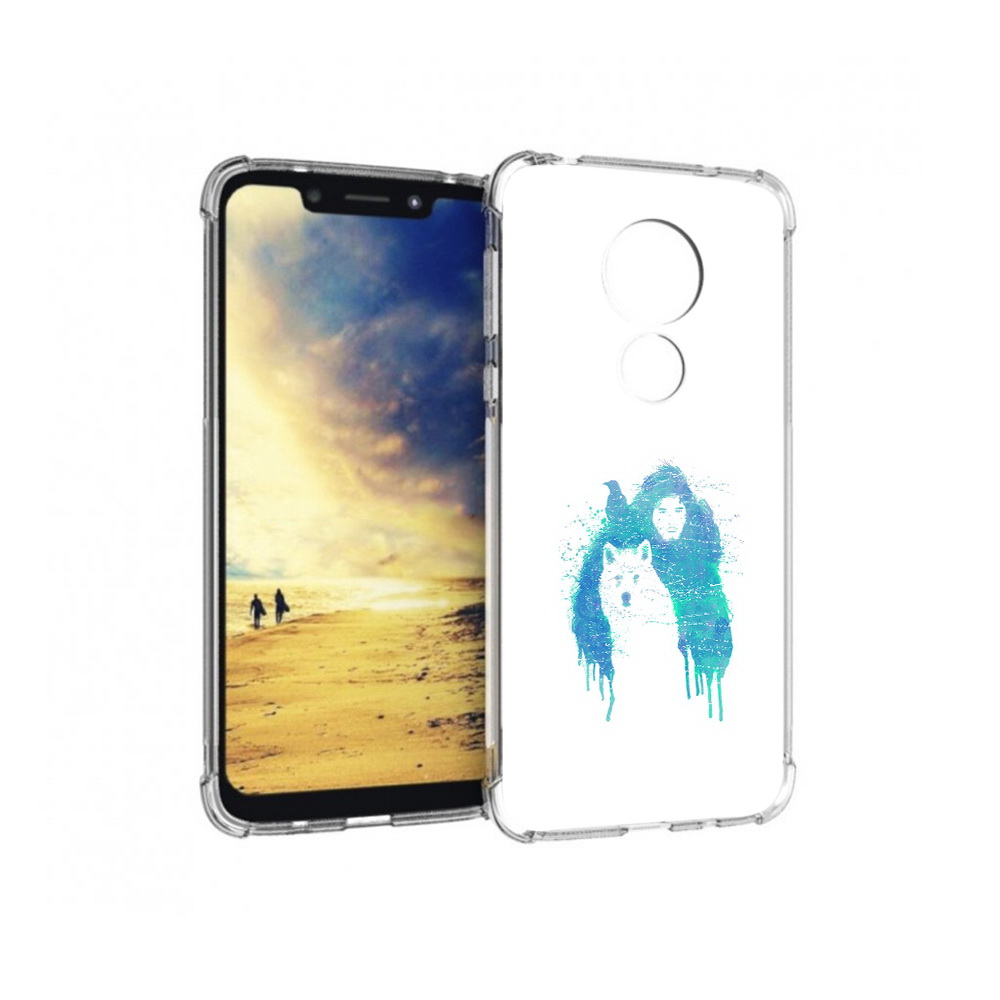 

Чехол MyPads Tocco для Motorola G7 Power джон сноу (PT227059.362.323), Прозрачный, Tocco