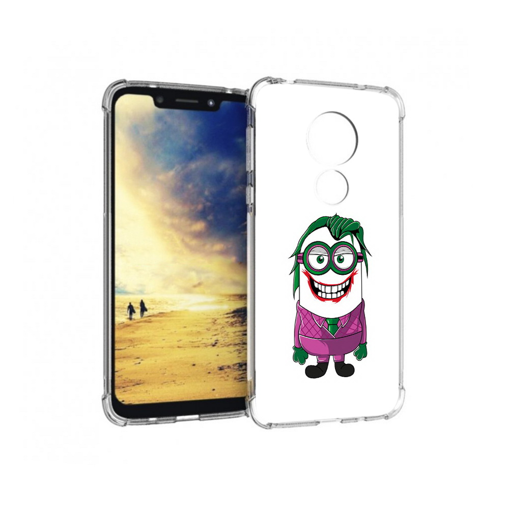 

Чехол MyPads Tocco для Motorola G7 Power джокер миньон (PT227059.362.322), Прозрачный, Tocco