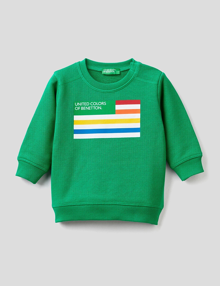 

Свитшот детский Benetton 22P_3J70G100H_108_XX зеленый р.98, 22P_3J70G100H_108