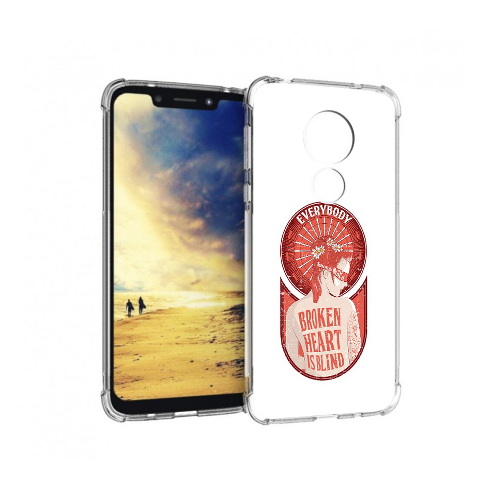 

Чехол MyPads Tocco для Motorola G7 Power девушка разбитое сердце (PT227059.362.310), Прозрачный, Tocco