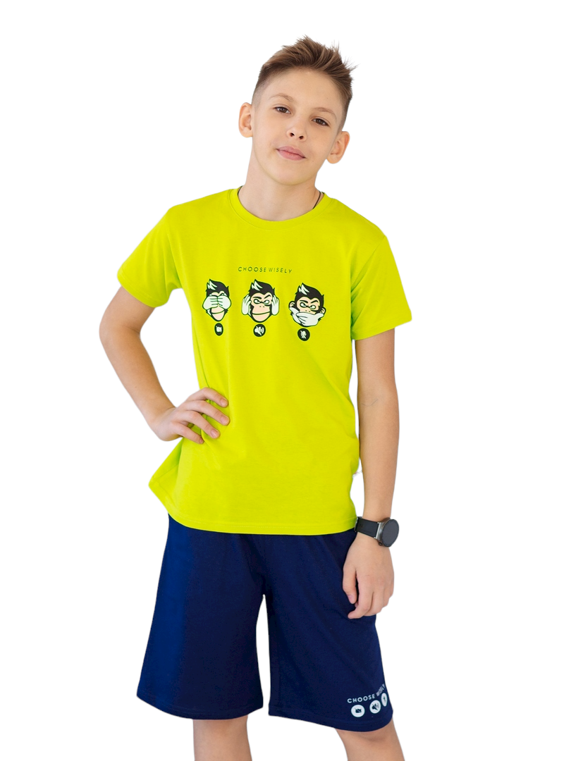 Пижама детская LIDEKO kids 512-22, зеленый, 158