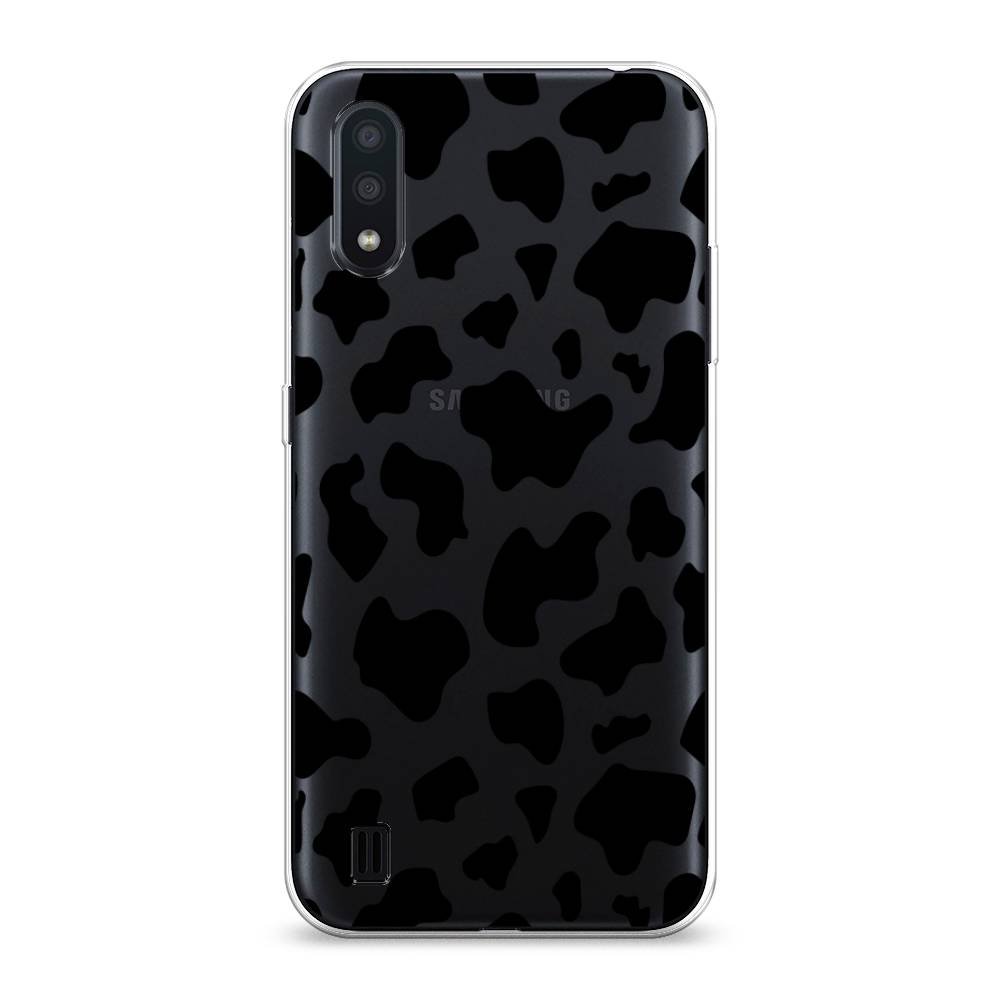 

Чехол Awog на Samsung Galaxy A01 "Пятна коровы черные", Разноцветный, 29550-2