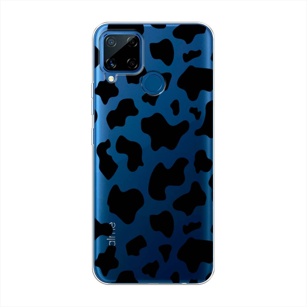

Чехол Awog на Realme C15 "Пятна коровы черные", Разноцветный, 255050-2