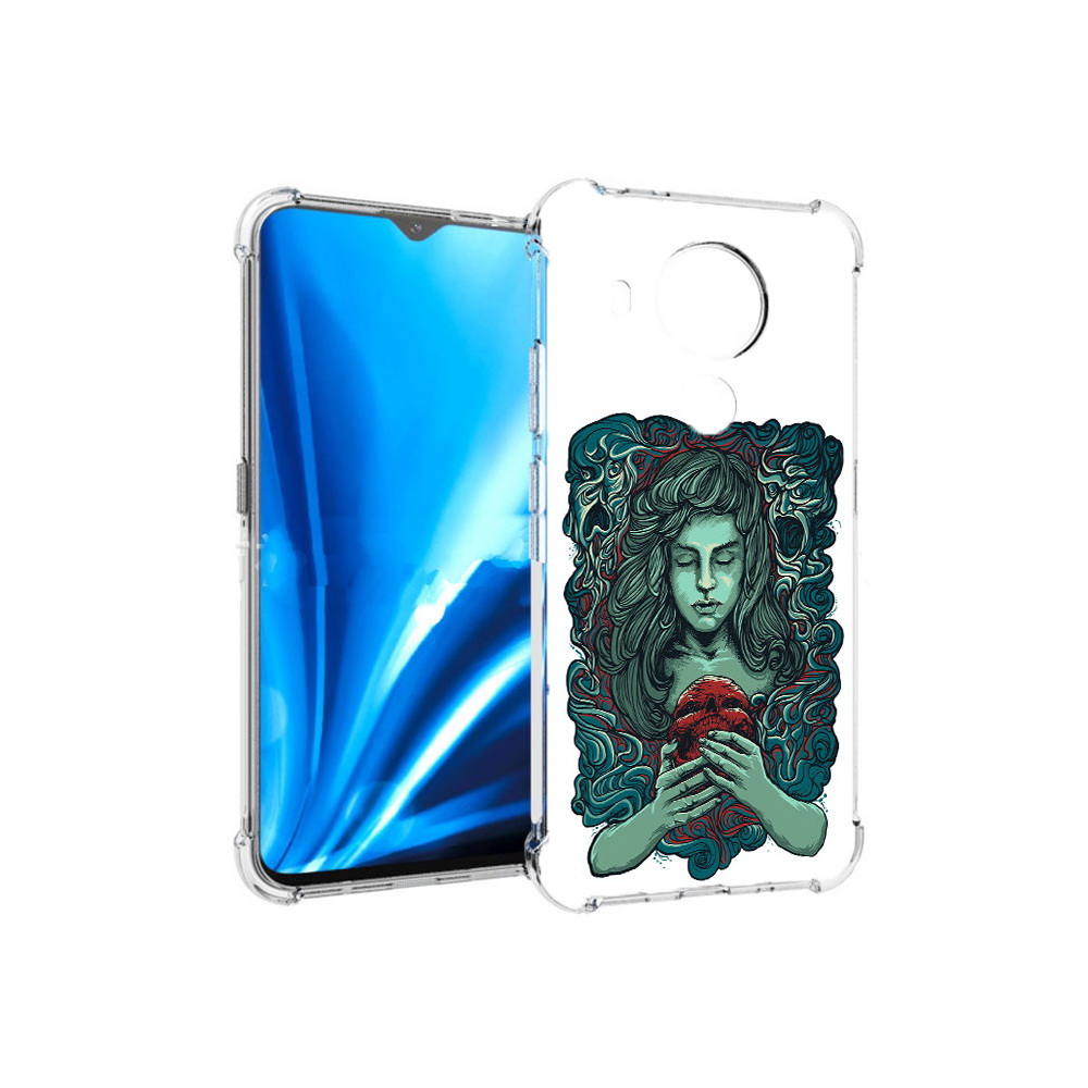 

Чехол MyPads Tocco для Nokia 5.4 спящая девушка (PT156621.100.619), Прозрачный, Tocco