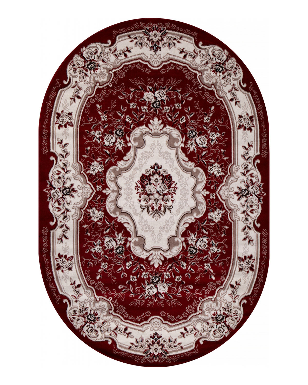 

Ковёр Merinos Gavana 200x400 овальный красный/кремовый d017