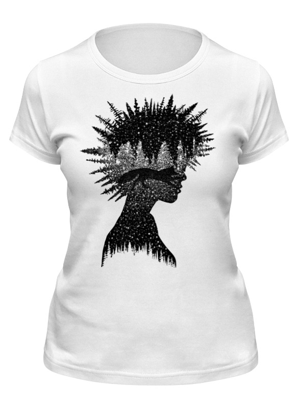 

Футболка женская Printio Forest girl белая XL, Белый, Forest girl