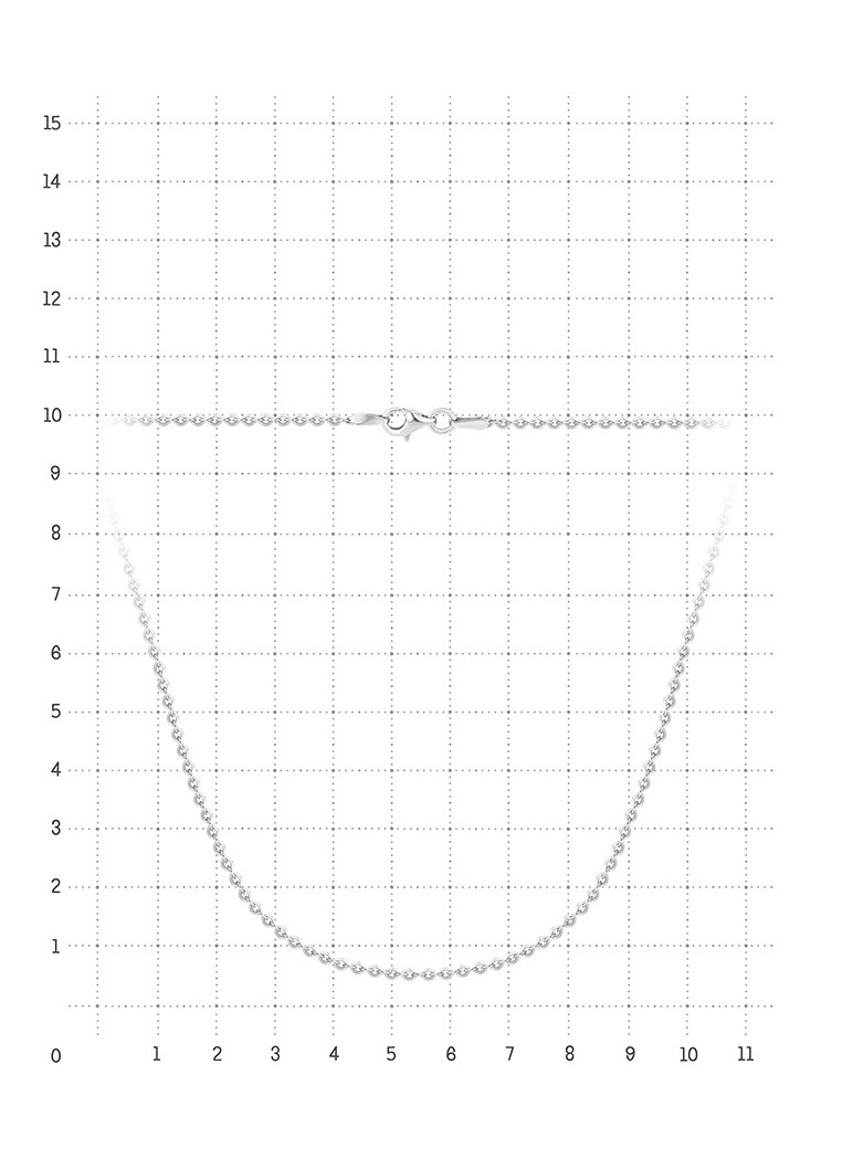 

Ожерелье-цепь из серебра 40 см Kari Jewelry 214508, 214508