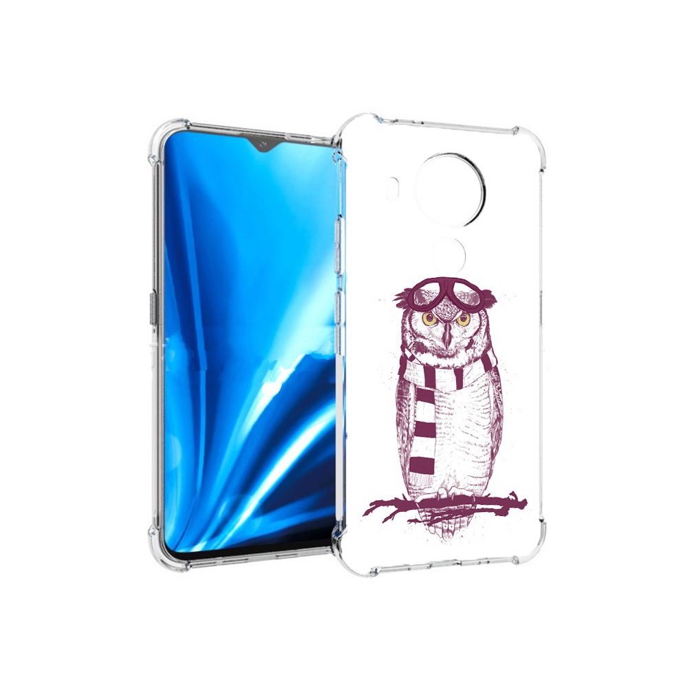 

Чехол MyPads Tocco для Nokia 5.4 сова-летчик (PT156621.100.612), Прозрачный, Tocco