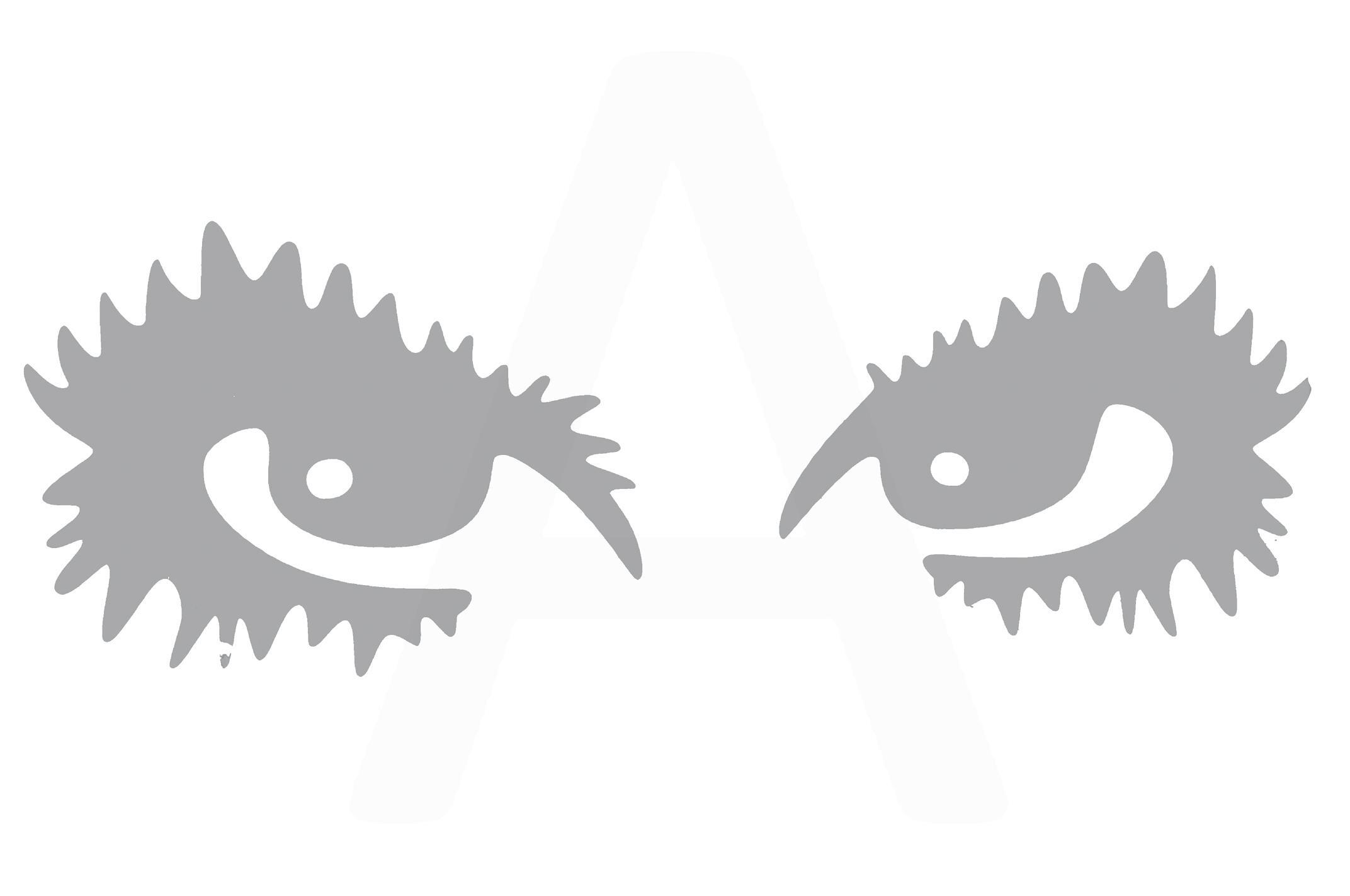 

Наклейка декор EYES (18х6см, серая) (#HQ5)