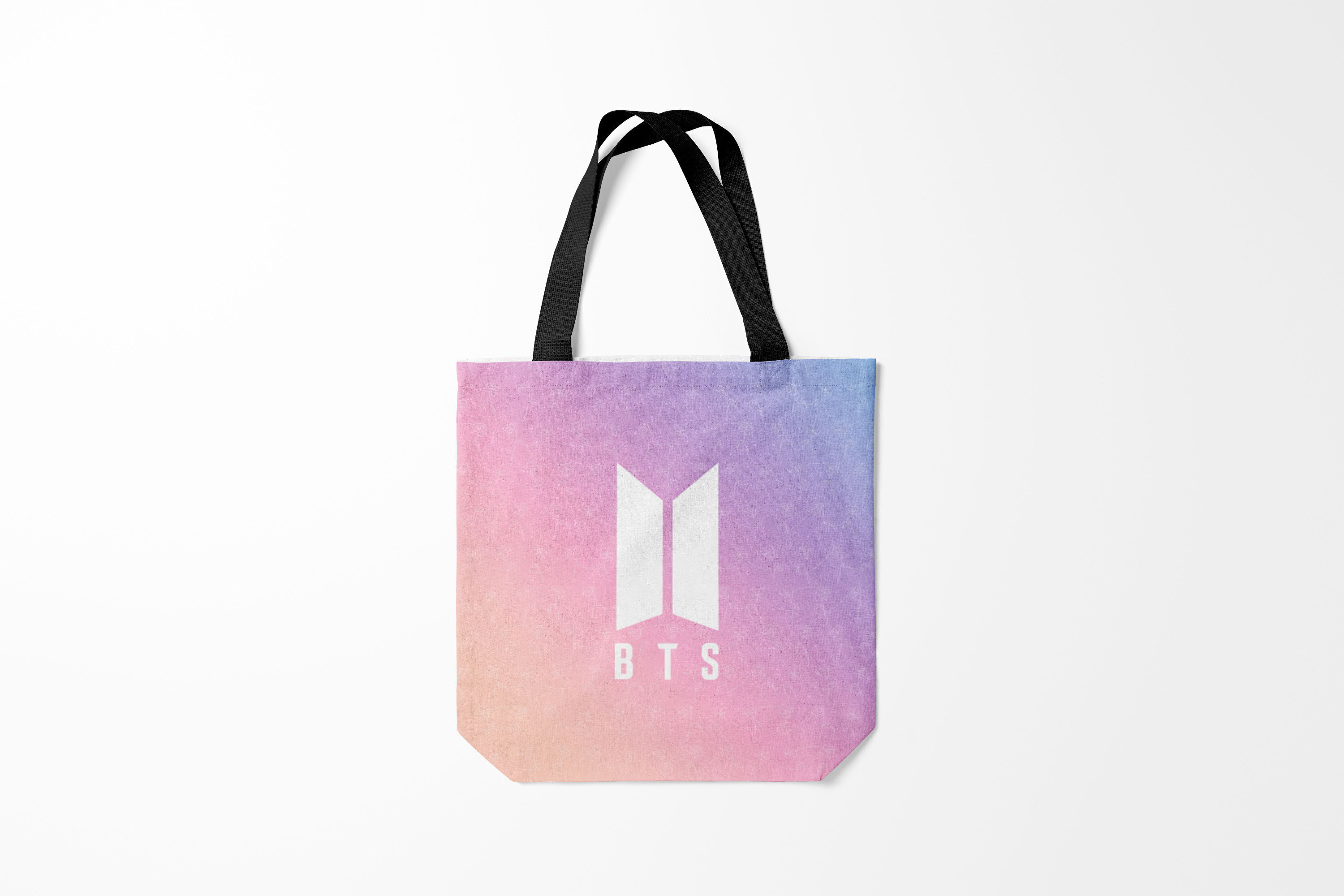 

Сумка шoппер унисекс Burnettie BTS Jung Kook, черный; розовый, BTS Jung Kook