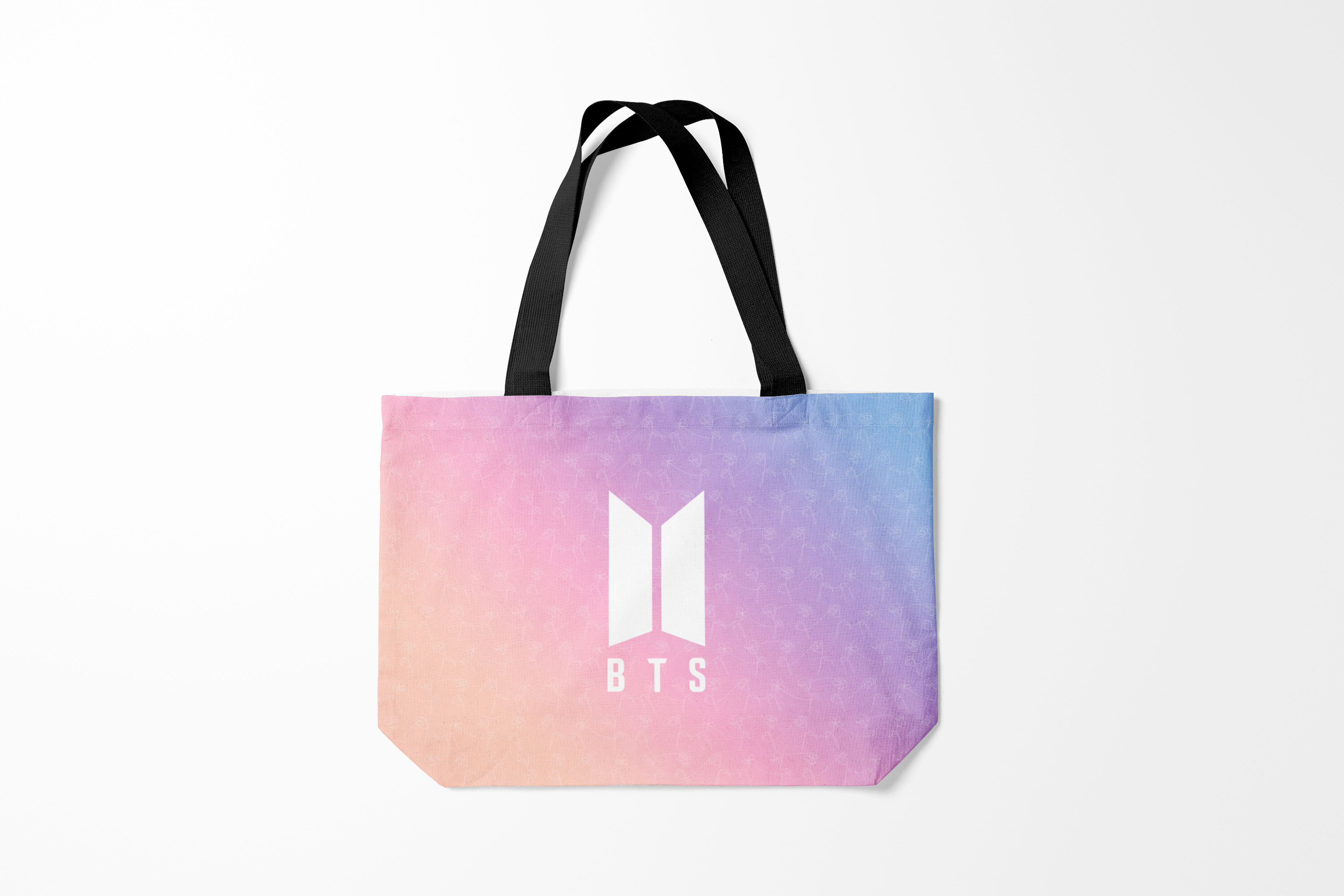 

Сумка шoппер унисекс Burnettie BTS Jung Kook, черный; розовый, BTS Jung Kook