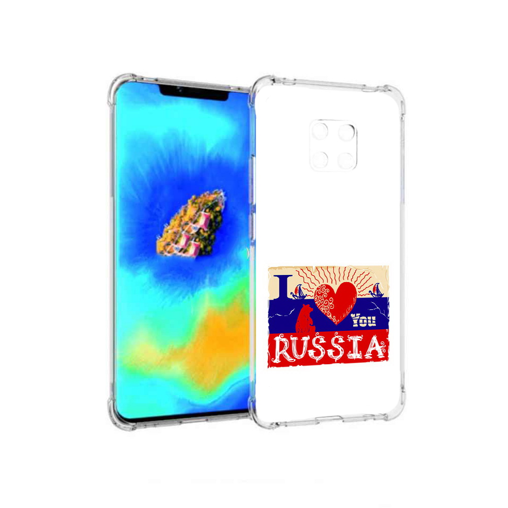 

Чехол MyPads Люблю Россию для Huawei Mate 20 Pro, Прозрачный, Tocco