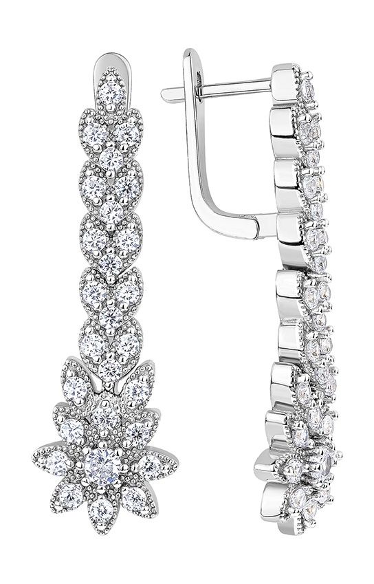 

Серьги из серебра Kari Jewelry 237619, фианит, 237619