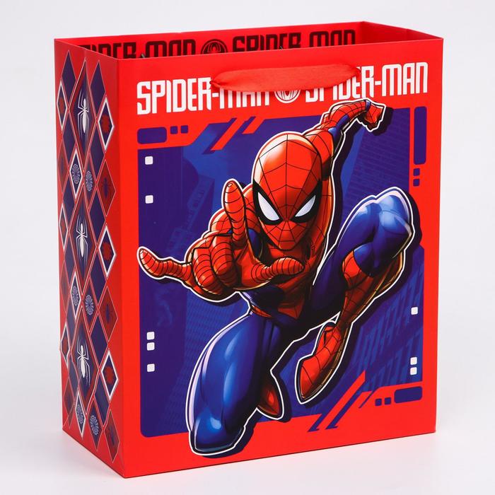фото Пакет ламинат вертикальный "spider-man", человек-паук, 23х27х11,5 см marvel