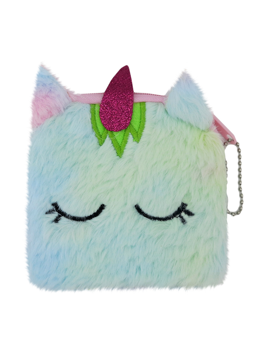 

Кошелек плюшевый Mihi-Mihi Единорог. Warm Dreams, морская волна MM09784