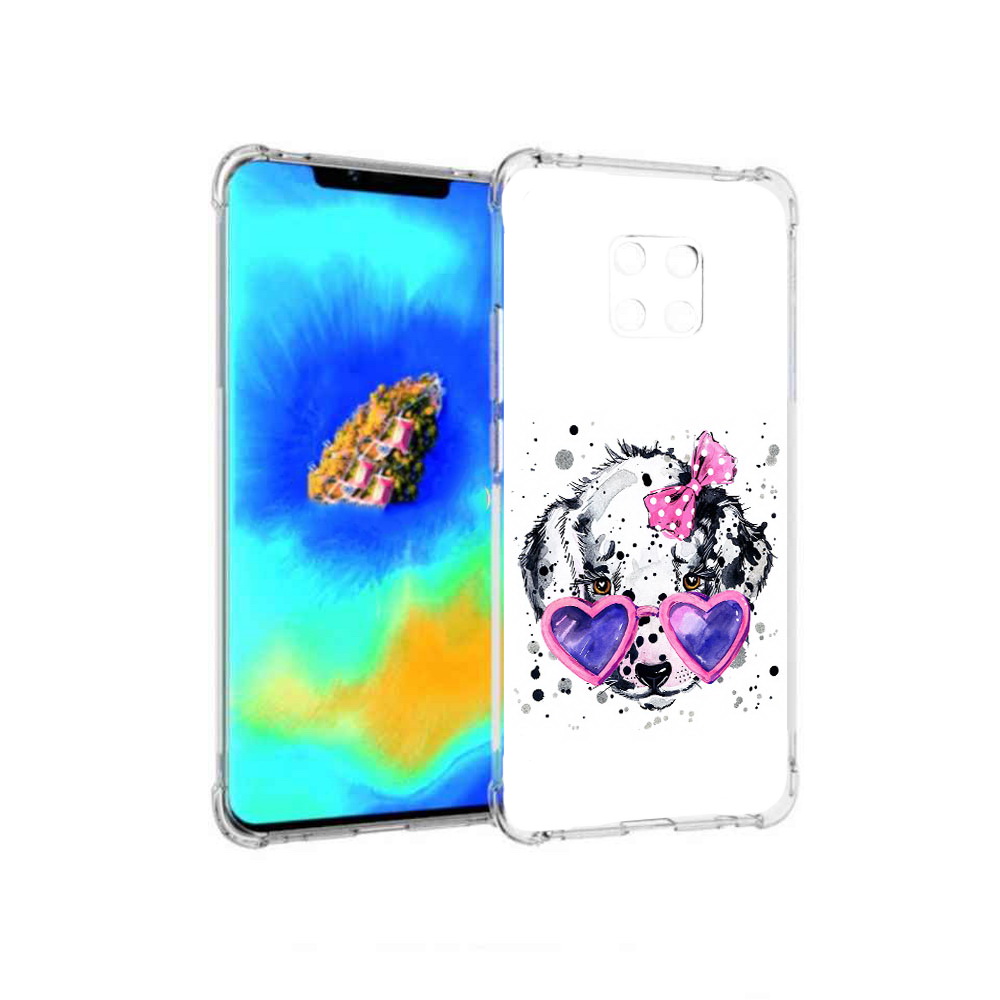

Чехол MyPads долматинец в очках для Huawei Mate 20 Pro, Прозрачный, Tocco