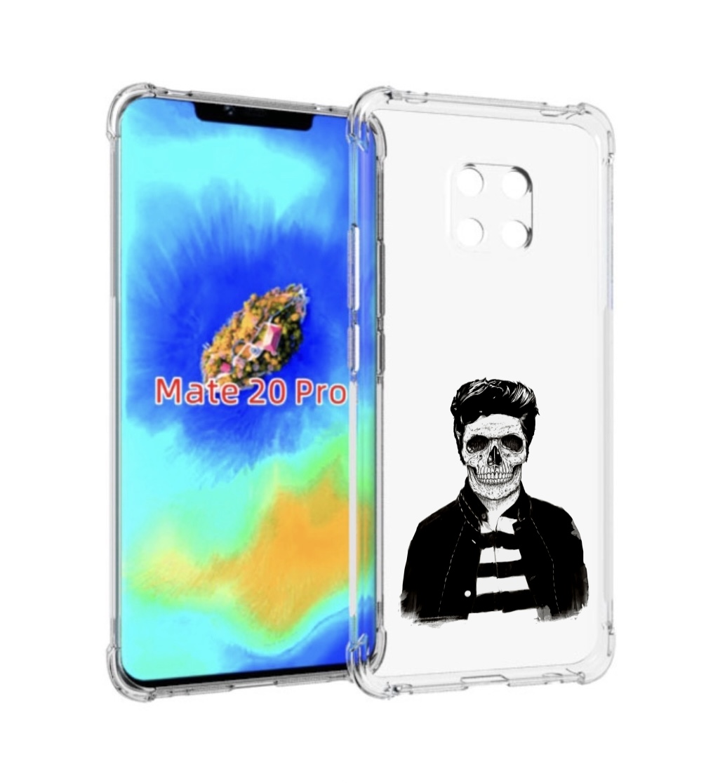 

Чехол MyPads скелет для Huawei Mate 20 Pro/Mate 20 RS 6.39, Прозрачный, Tocco