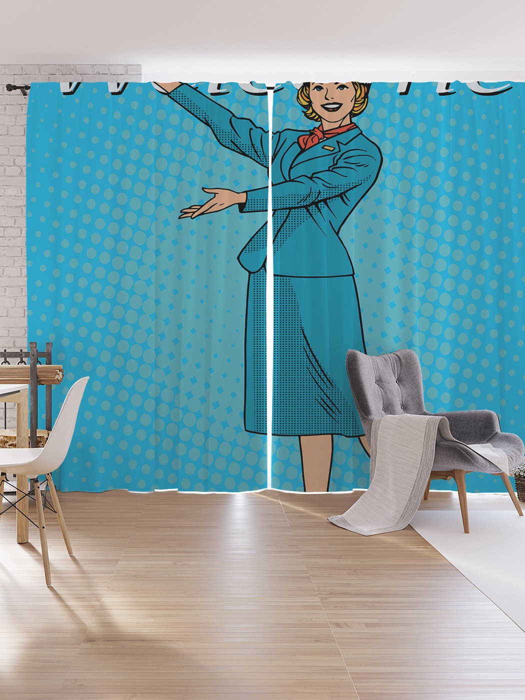 

Шторы под лён JoyArty "Добро пожаловать в полёт", серия Oxford DeLux, 340х265 см, Добро пожаловать в полёт