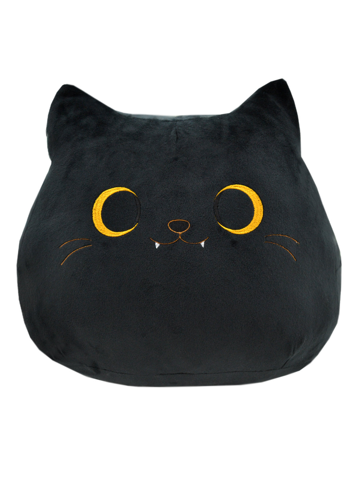 

Мягкая игрушка подушка ColdStitch Симпатичный круглый Кот, 40 см, плюшевая, черная