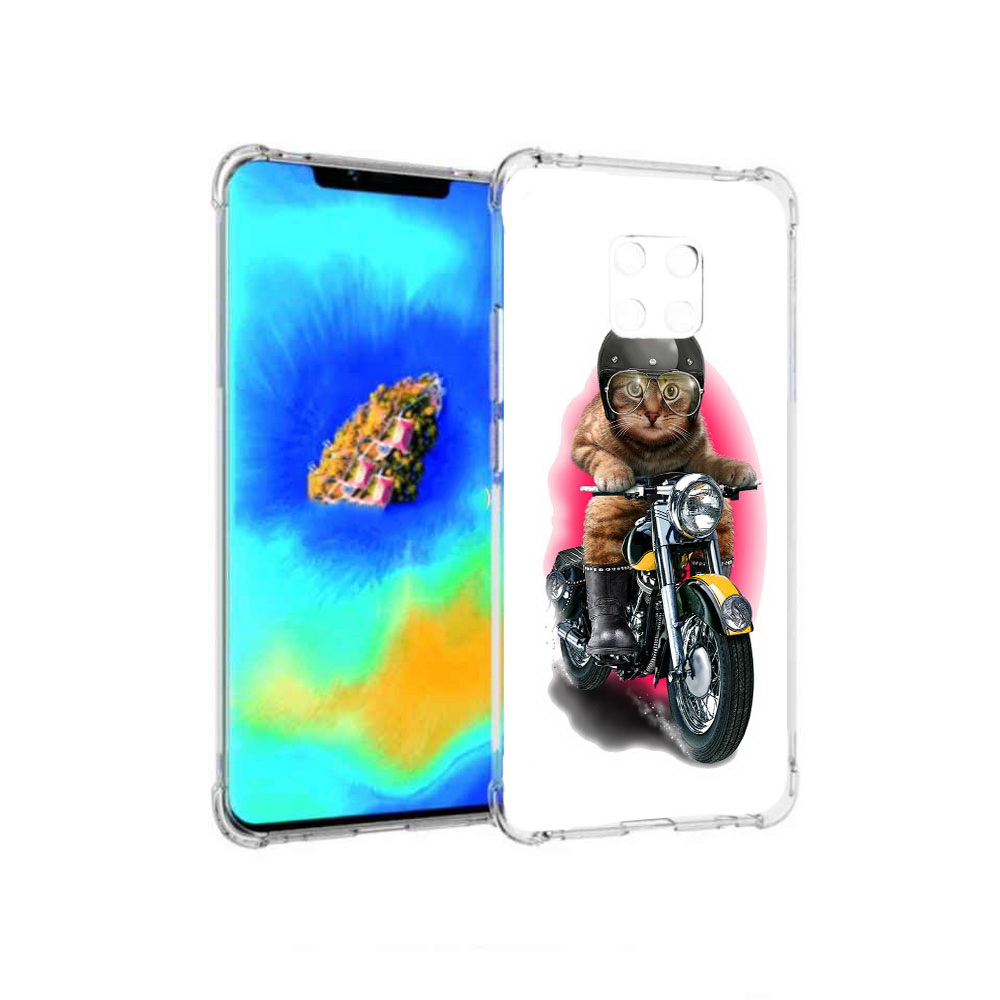 

Чехол MyPads мото-кот для Huawei Mate 20 Pro, Прозрачный, Tocco