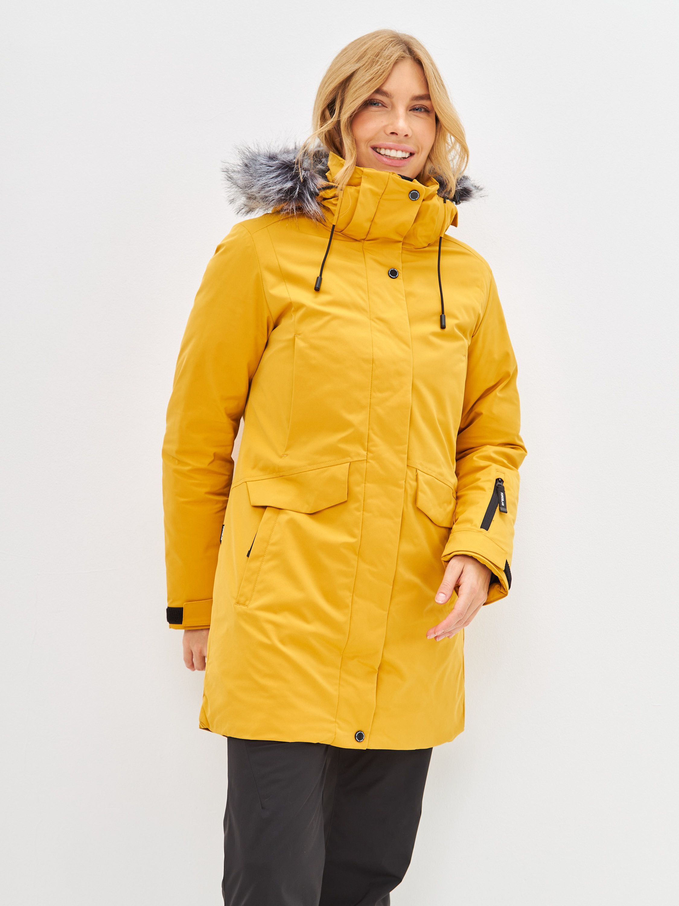 

Парка женская FORCELAB 7066149 желтая 42 RU, Желтый, 7066149