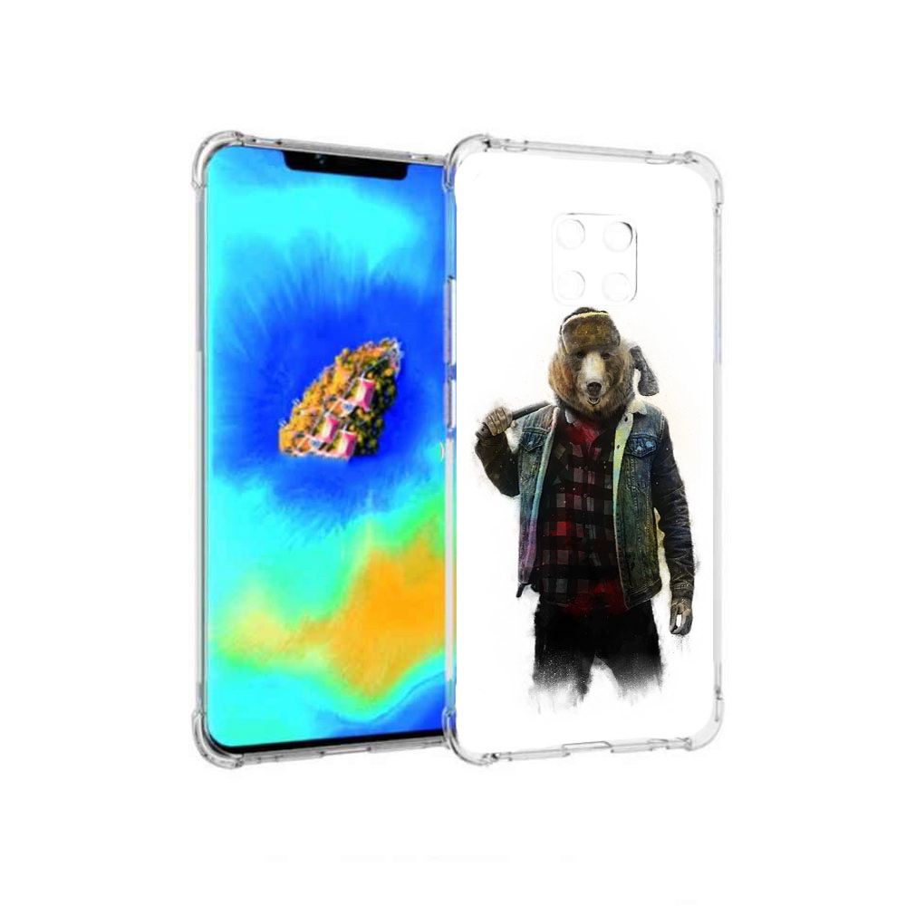 

Чехол MyPads медведь с топором для Huawei Mate 20 Pro, Прозрачный, Tocco