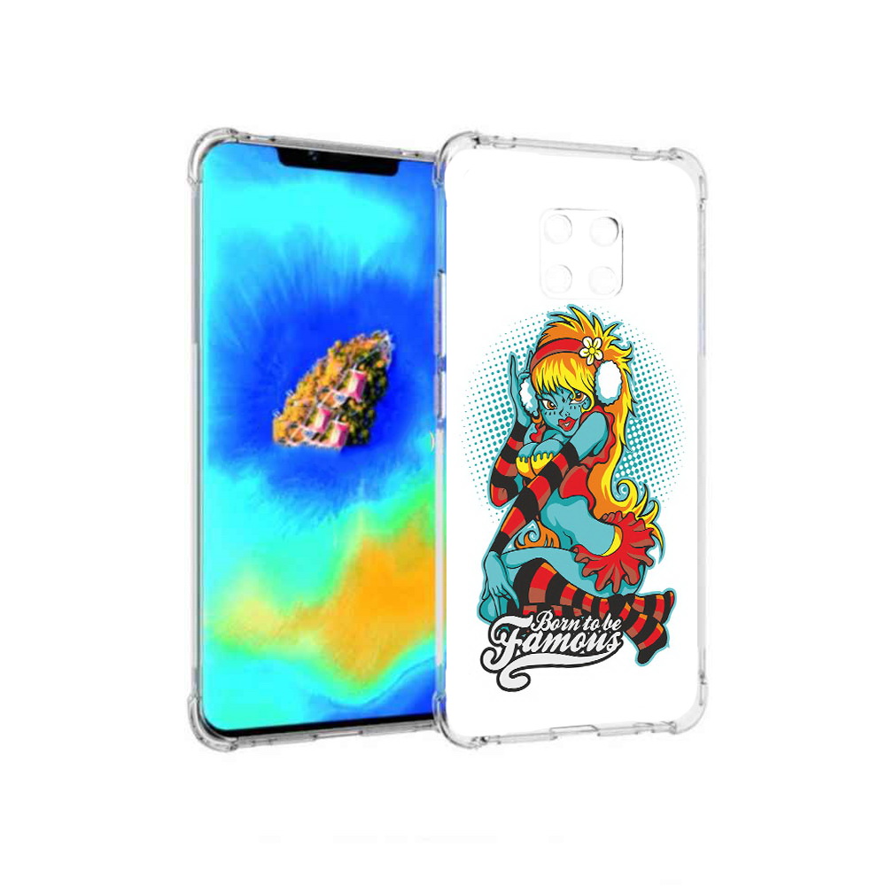 

Чехол MyPads нарисованная девушка в наушниках для Huawei Mate 20 Pro, Прозрачный, Tocco