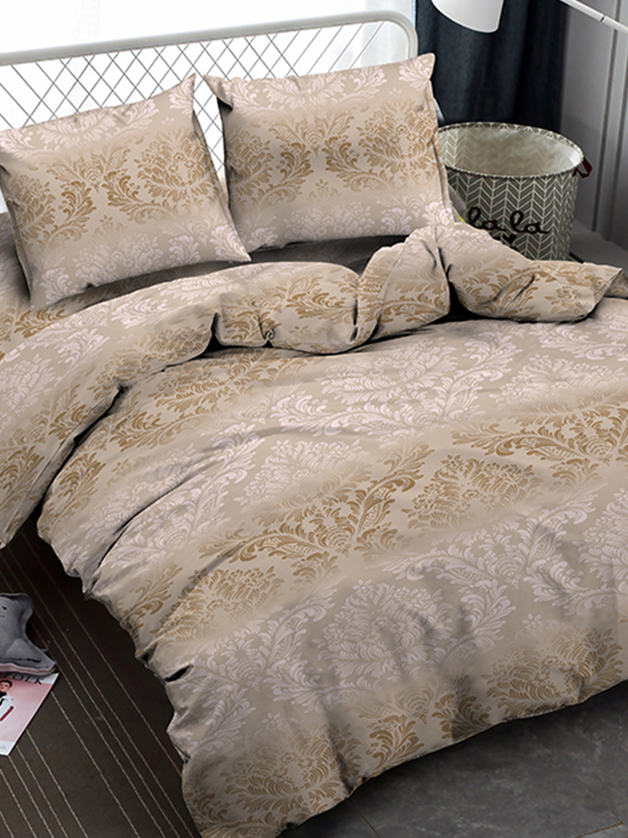 Комплект постельного белья Amore Mio 2-спальный, микрофибра, дамаск, 2 наволочки 70х70