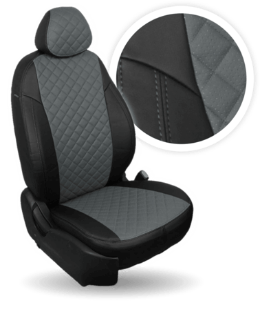 

Авточехлы Автопилот Ford Focus I седан/хэтчбек/универсал с 1998-2005 Экокожа Ромб, Серый, Экокожа Ромб