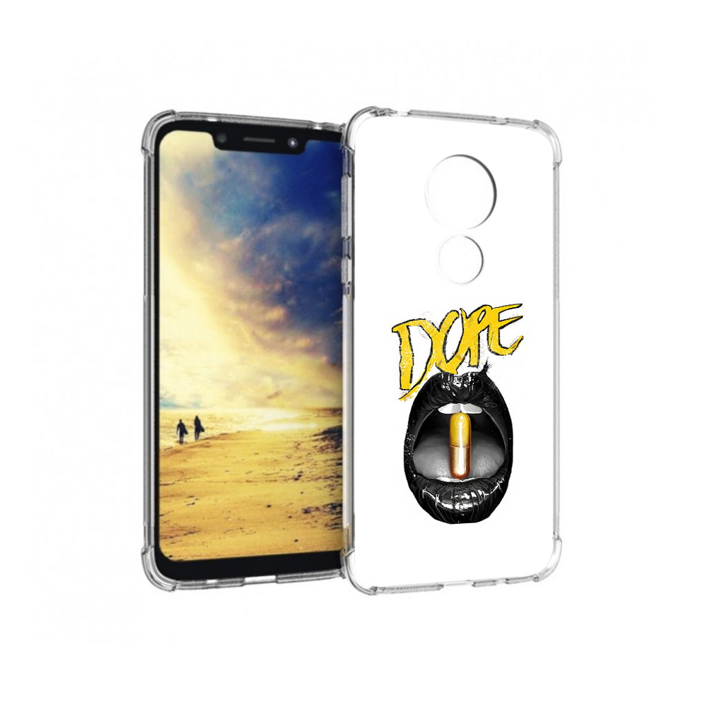 

Чехол MyPads Tocco для Motorola G7 Power губы (PT227059.362.303), Прозрачный, Tocco
