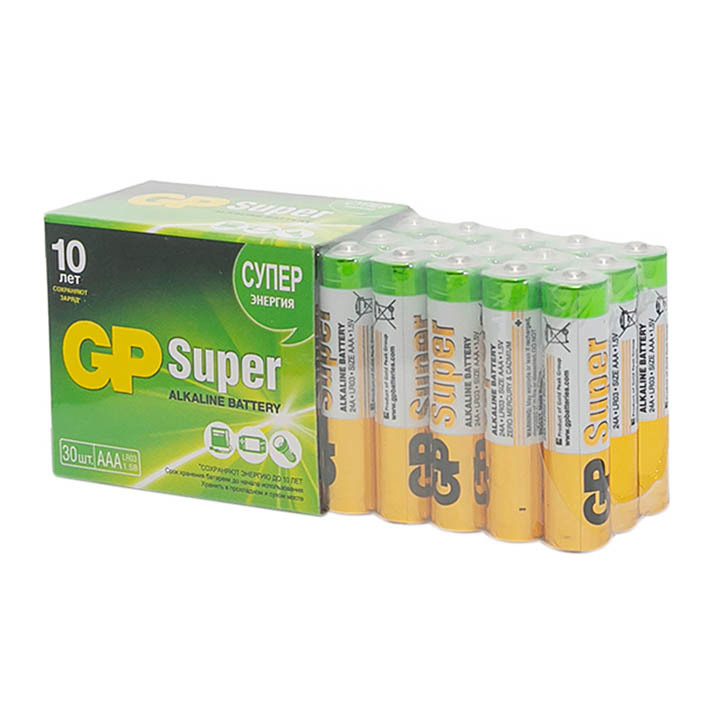 

Батарейка GP Batteries Super (GP 24A-2CRVS30) 1,5 В (30 шт.)