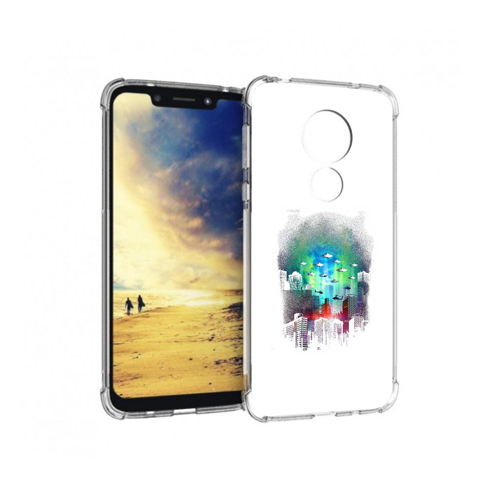 

Чехол MyPads Tocco для Motorola G7 Power город в свечении (PT227059.362.296), Прозрачный, Tocco