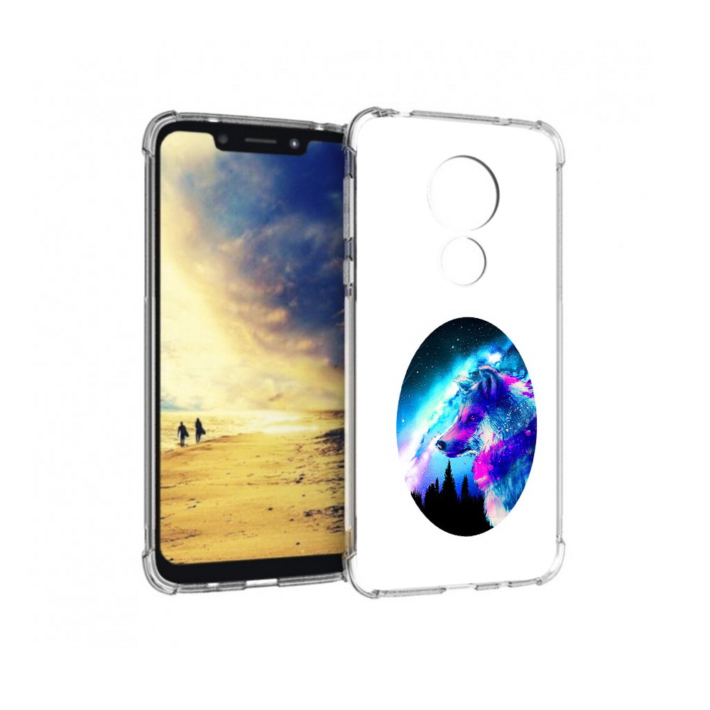 

Чехол MyPads Tocco для Motorola G7 Power голубой волк (PT227059.362.293), Прозрачный, Tocco