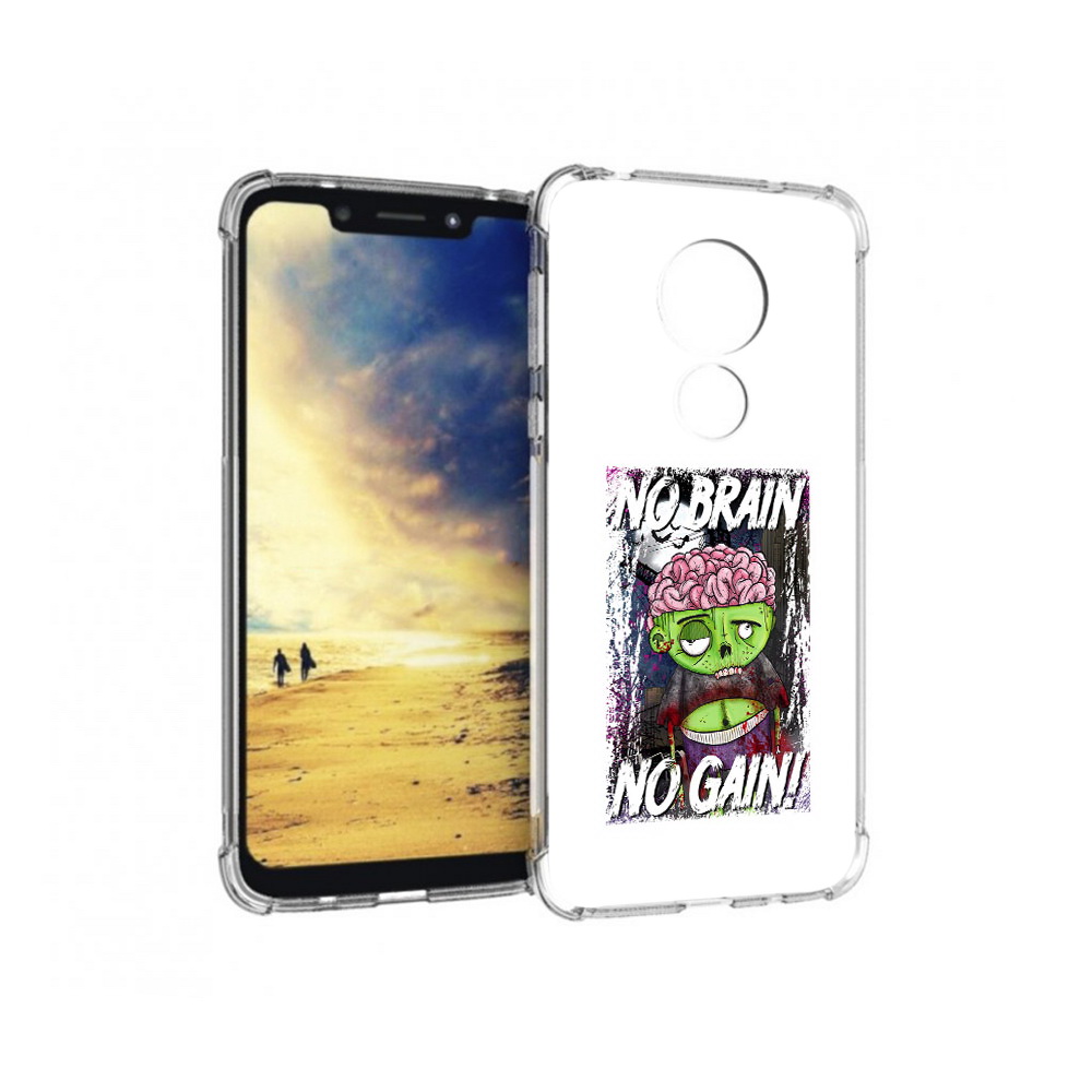 

Чехол MyPads Tocco для Motorola G7 Power глупый зомби (PT227059.362.289), Прозрачный, Tocco