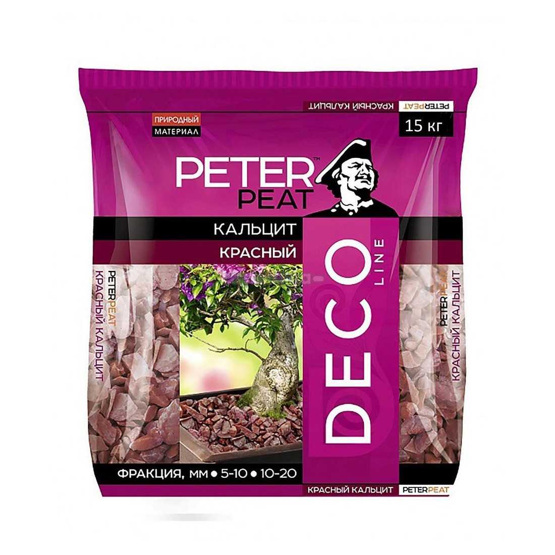 Кальцит красный Peter Peat фракция 10-20 линия Деко 15кг 1167₽