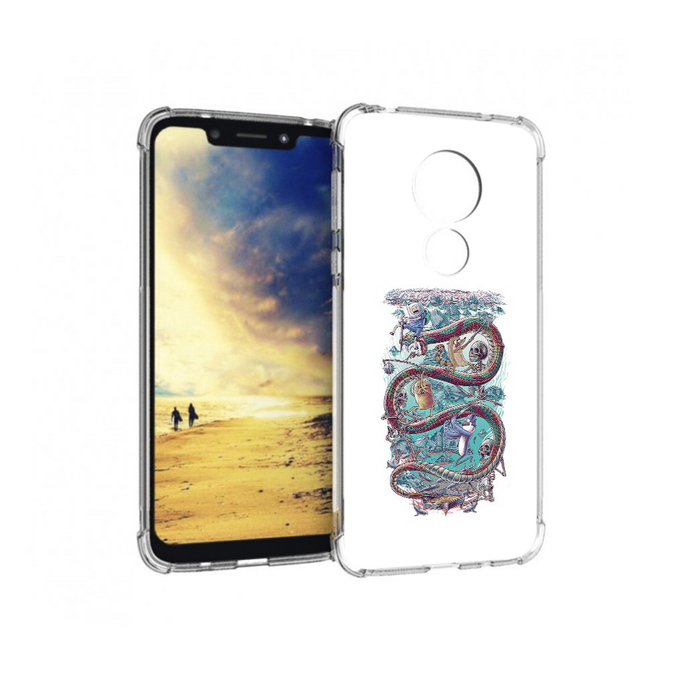 

Чехол MyPads Tocco для Motorola G7 Power время приключений страшилка (PT227059.362.280), Прозрачный, Tocco