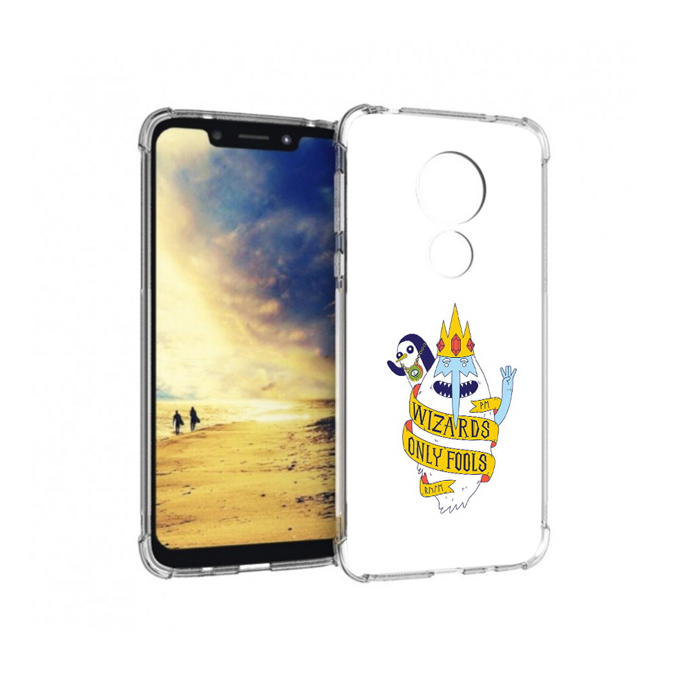 

Чехол MyPads Tocco для Motorola G7 Power время приключений снежный король, Прозрачный, Tocco